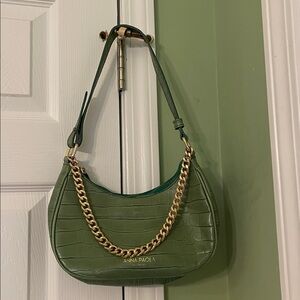 Anna Paola Leather Convertible Crossbody Bag Purse